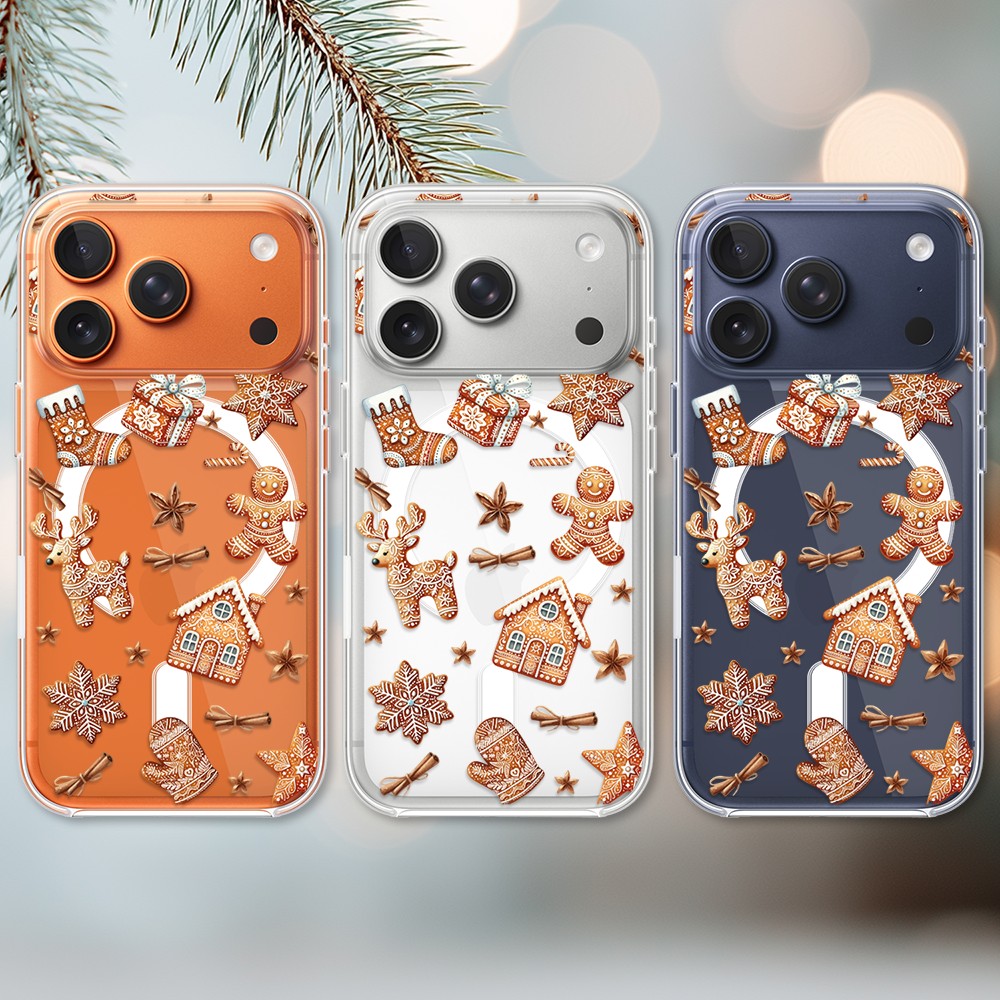 Etui do iPhone 17 Pro Max z MagSafe, magia pierniczków, przeźroczyste2