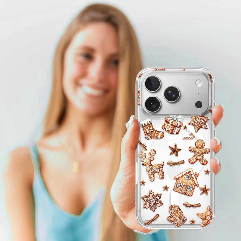 Etui do iPhone 17 Pro Max z MagSafe, magia pierniczków, przeźroczyste4