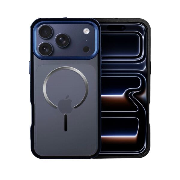 Etui do iPhone 17 Pro Metal Defender, metalowa ramka z MagSafe, granatowe