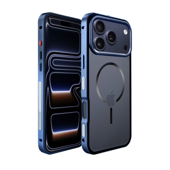 Etui do iPhone 17 Pro Metal Defender, metalowa ramka z MagSafe, granatowe5