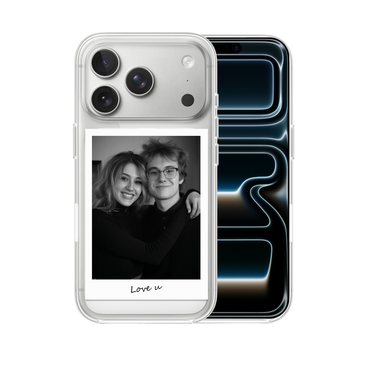 Etui do iPhone 17 Pro Max z MagSafe, Polaroid z własnym zdjęciem, upominek na prezent, przeźroczyste