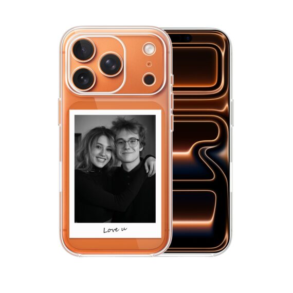 Etui do iPhone 17 Pro i Pro max, Polaroid z własnym zdjęciem, upominek na prezent, przeźroczyste (Kopia) (1)