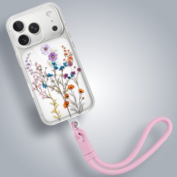 Etui do iPhone 17 Pro, kwiaty różnokolorowe, przeźroczyste (1)