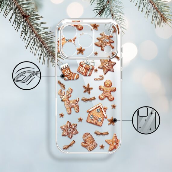 Etui do iPhone 17 Pro, magia pierniczków, przeźroczyste (5)