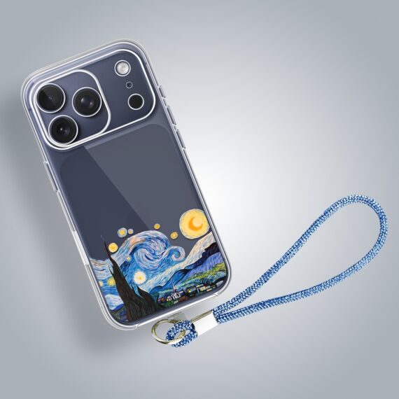 Etui do iPhone 17 Pro, obraz Van Gogh, przeźroczyste (2)