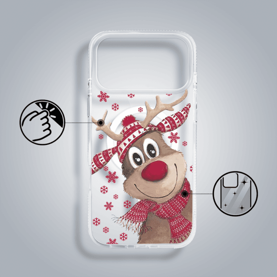 Etui-do-iPhone-17-Pro-z-MagSafe-Merry-Christmas-swiateczny-nadruk-renifer-przezroczyste-2