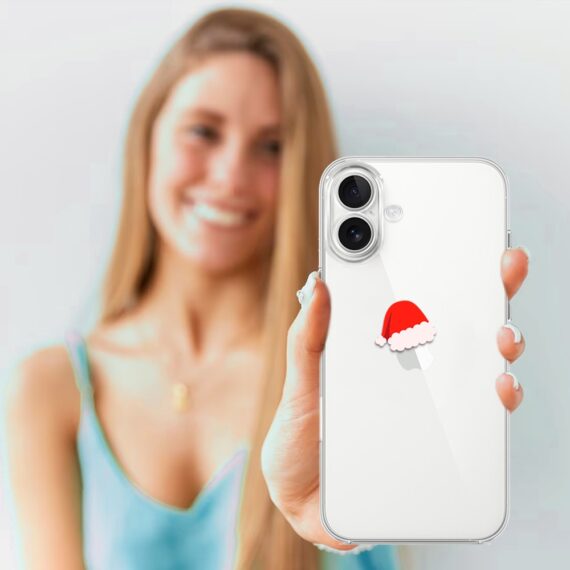 Etui do iPhone 17, czapka Mikołaja, przeźroczyste (5)