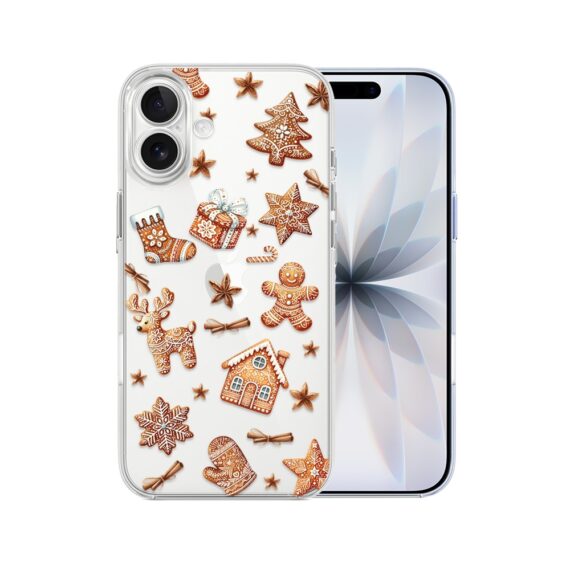 Etui do iPhone 17, magia pierniczków, przeźroczyste (1)