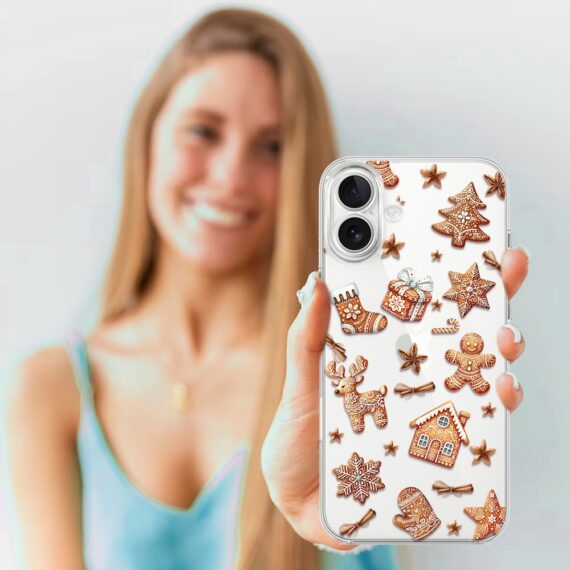 Etui do iPhone 17, magia pierniczków, przeźroczyste (5)