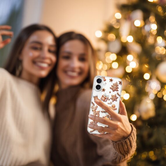 Etui do iPhone 17, magia pierniczków, przeźroczyste (6)