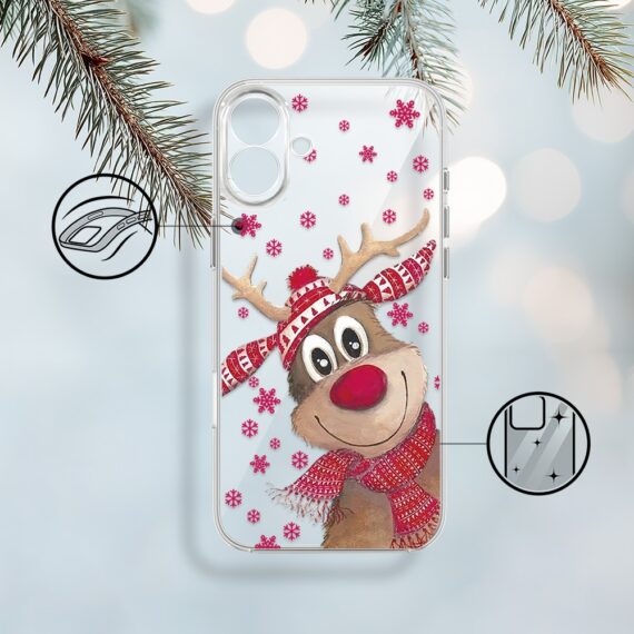 Etui do iPhone 17, renifer, przeźroczyste (2)