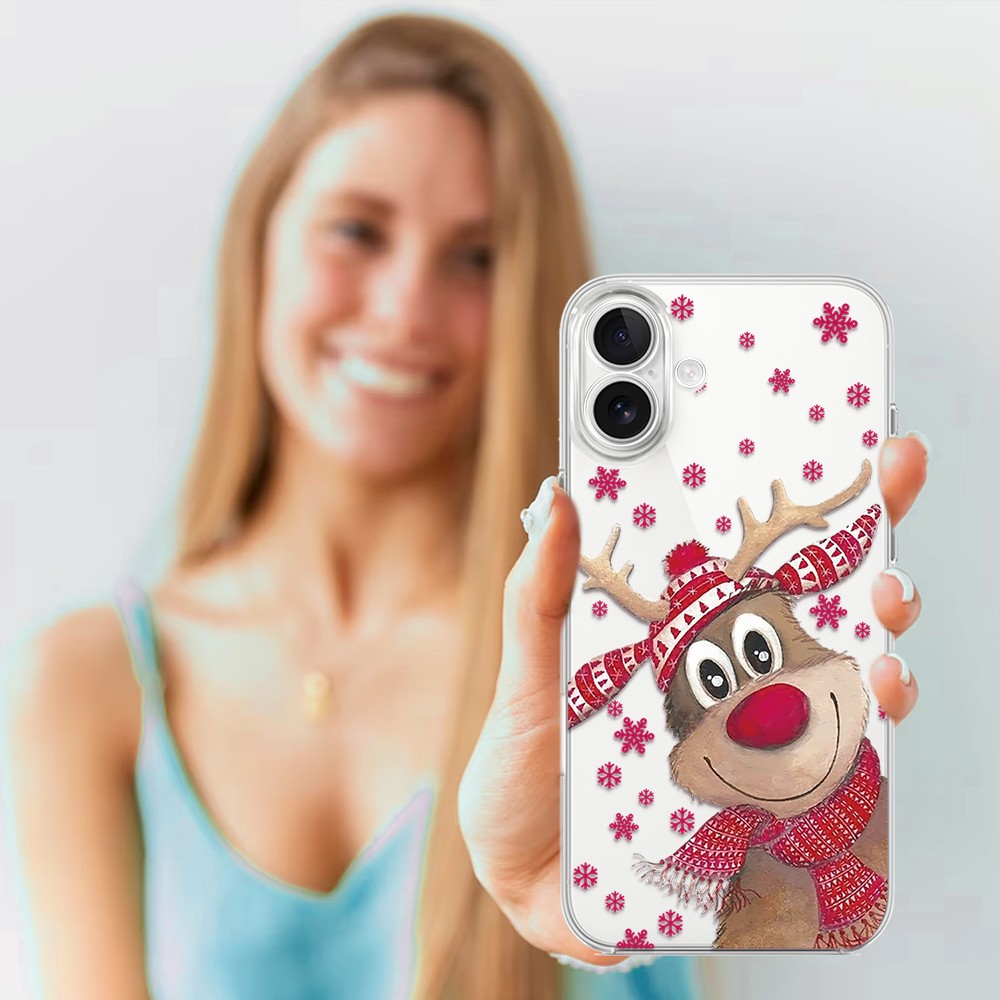 Etui do iPhone 17, renifer, przeźroczyste (5)