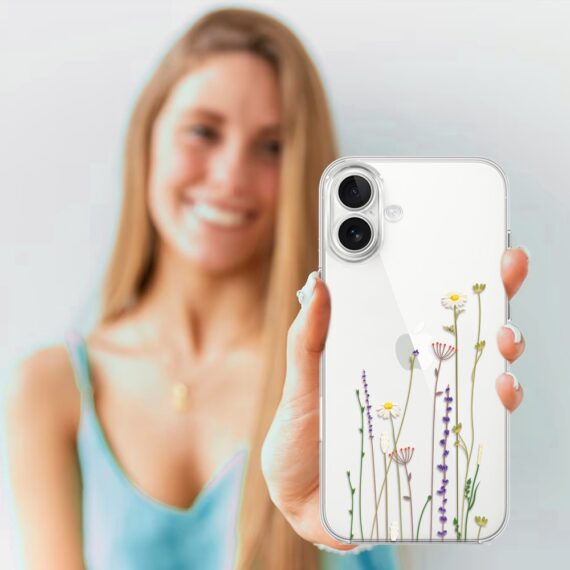 Etui do iPhone 17, wiosenne kwiaty, przeźroczyste (3)