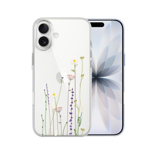 Etui do iPhone 17, wiosenne kwiaty, przeźroczyste