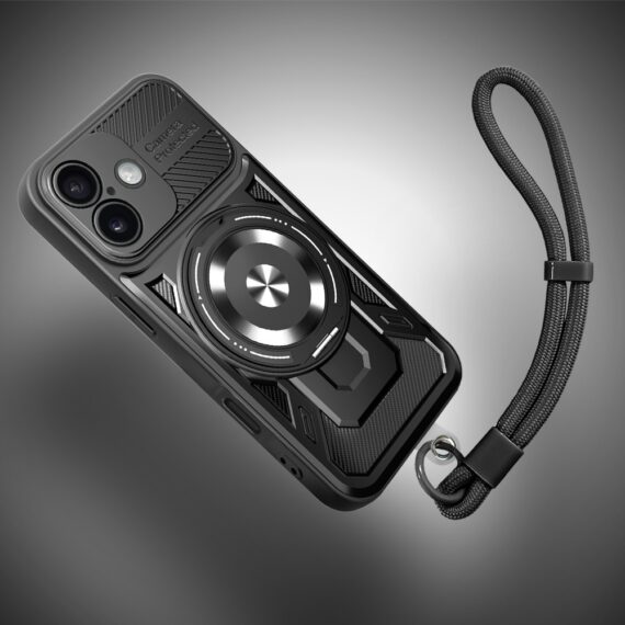 Etui do iPhone 17 wzmocnione, z MagSafe i funkcją podstawki, czarne Obszar kompozycji 7