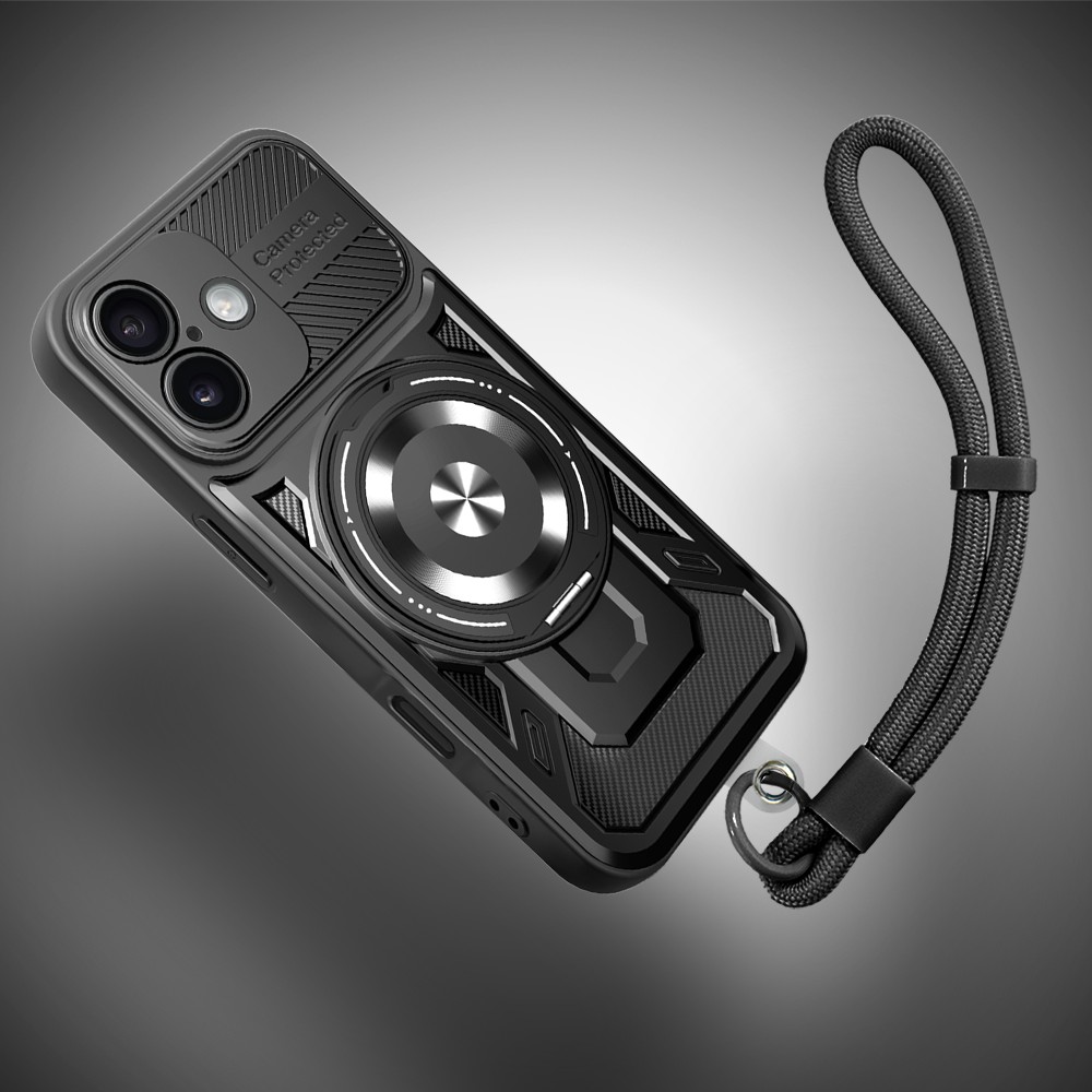 Etui do iPhone 17 wzmocnione, z MagSafe i funkcją podstawki, czarne Obszar kompozycji 7
