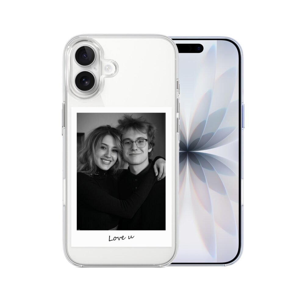 Etui do iPhone 17 z MagSafe, Polaroid z własnym zdjęciem, upominek na prezent, przeźroczyste (Kopia) (1)