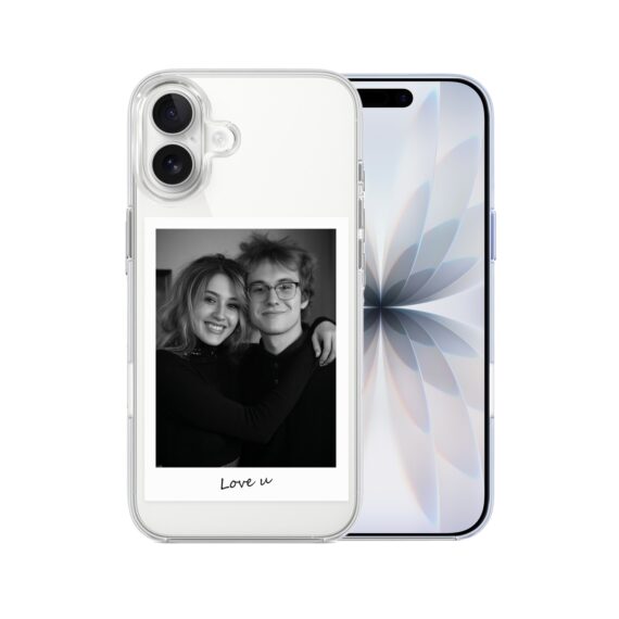 Etui do iPhone 17 z MagSafe, Polaroid z własnym zdjęciem, upominek na prezent, przeźroczyste (Kopia) (1)