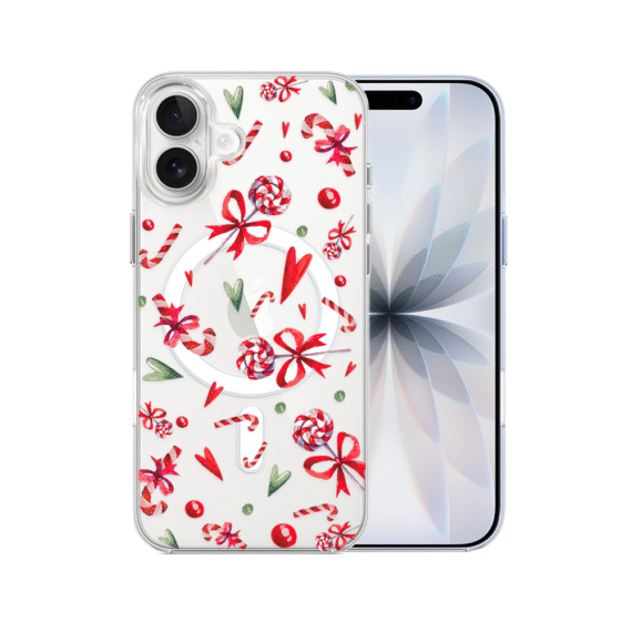 Etui do iPhone 17 z MagSafe, cukierki świąteczne, przeźroczyste5