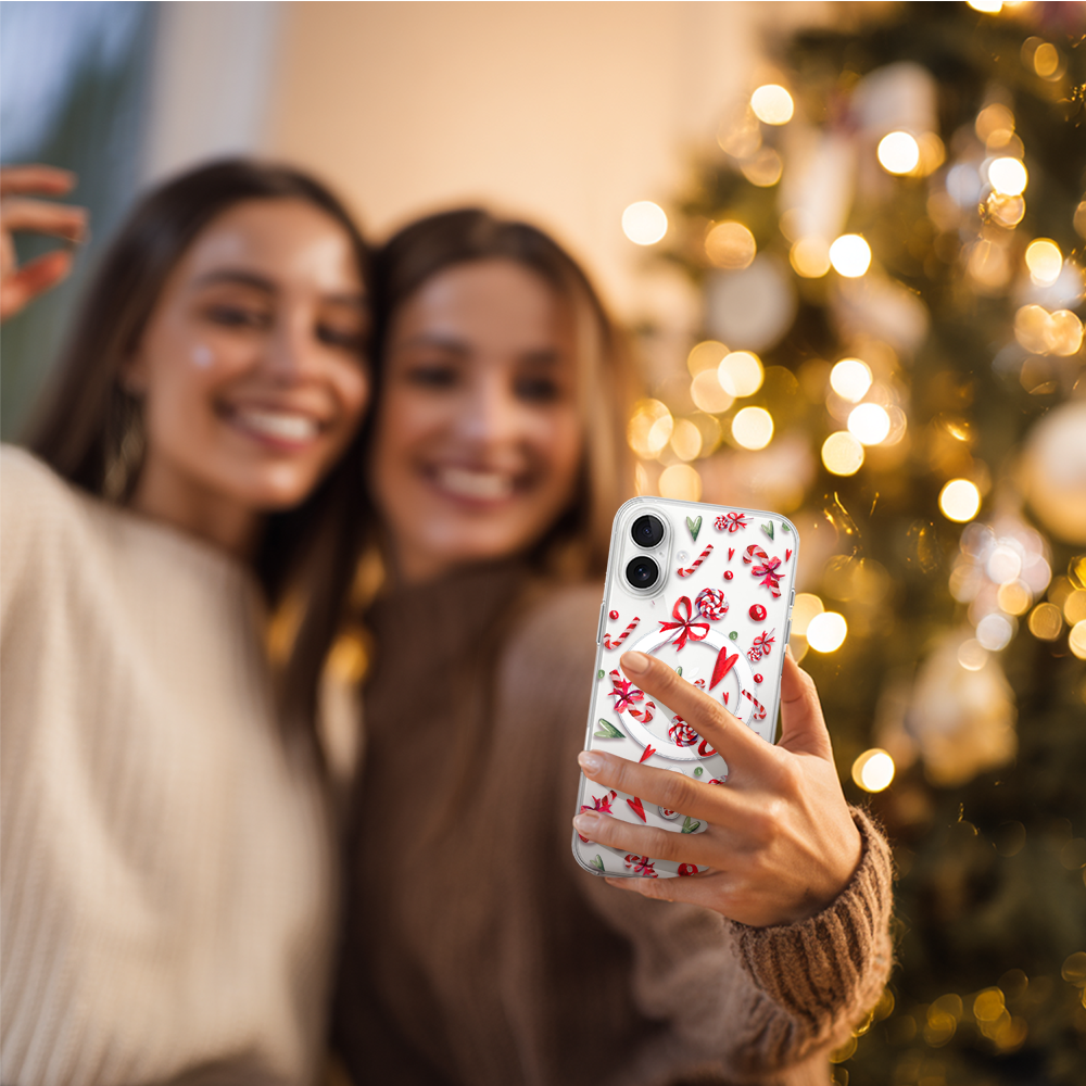 Etui do iPhone 17 z MagSafe, cukierki świąteczne, przeźroczyste6