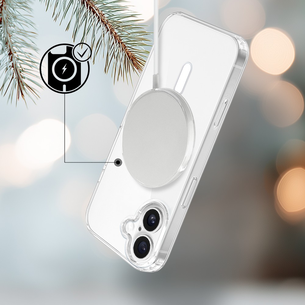 Etui do iPhone 17 z MagSafe, czapka Mikołaja, przeźroczyste3