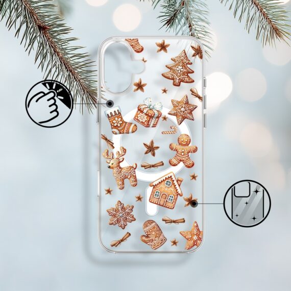 Etui do iPhone 17 z MagSafe, magia pierniczków, przeźroczyste1