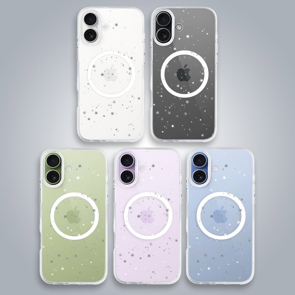 Etui-do-iPhone-17-z-MagSafe-srebrne-gwiazdki-przezroczyste-3