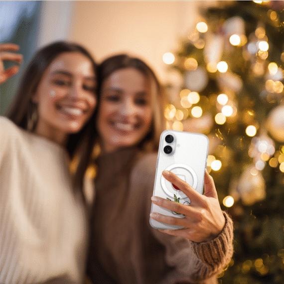 Etui do iPhone 17 z MagSafe, zielony psotnik z lampką wina, przeźroczyste6