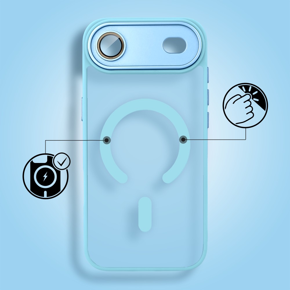 Etui do iPhone Air Color Flush z MagSafe, z osłoną aparatu, błękitne3