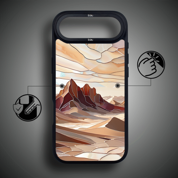 Etui do iPhone Air IBIZU DropGuard Matt z MagSafe, Barwy Szkła, Pustynny spokój3