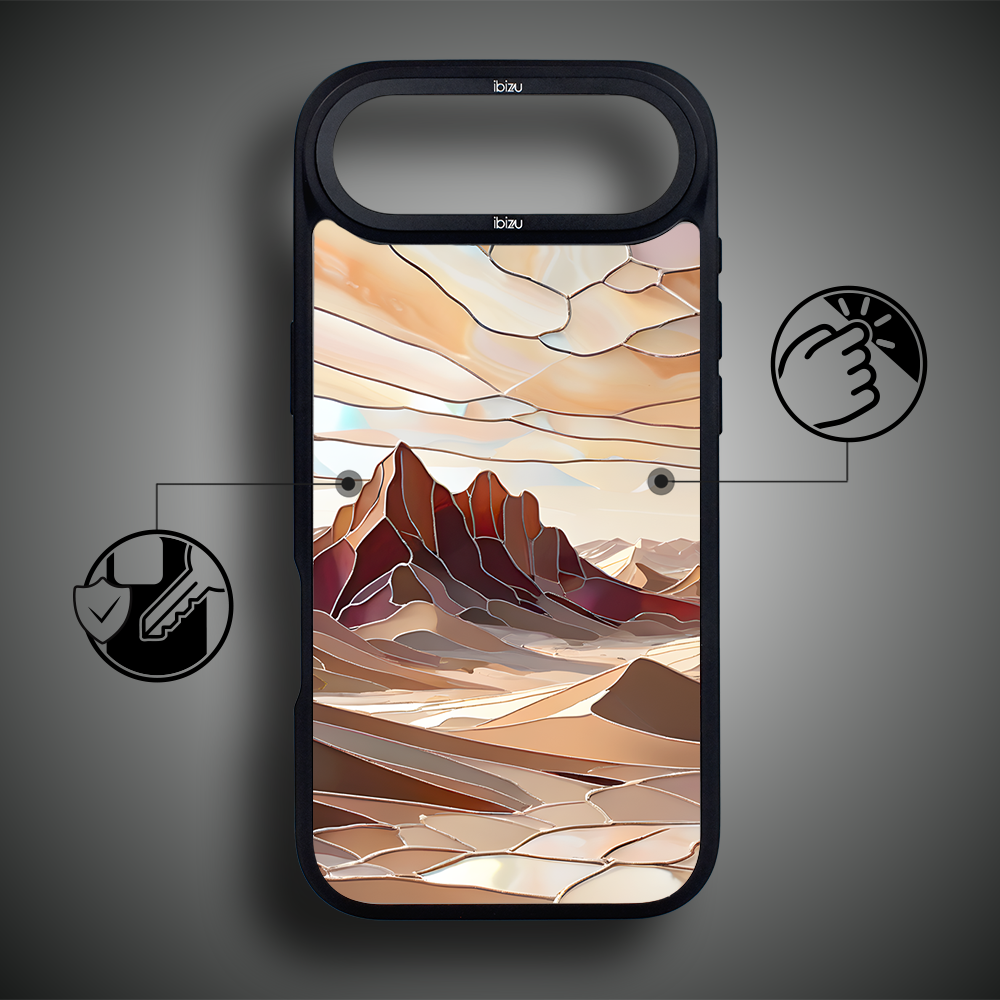 Etui do iPhone Air IBIZU DropGuard Matt z MagSafe, Barwy Szkła, Pustynny spokój3