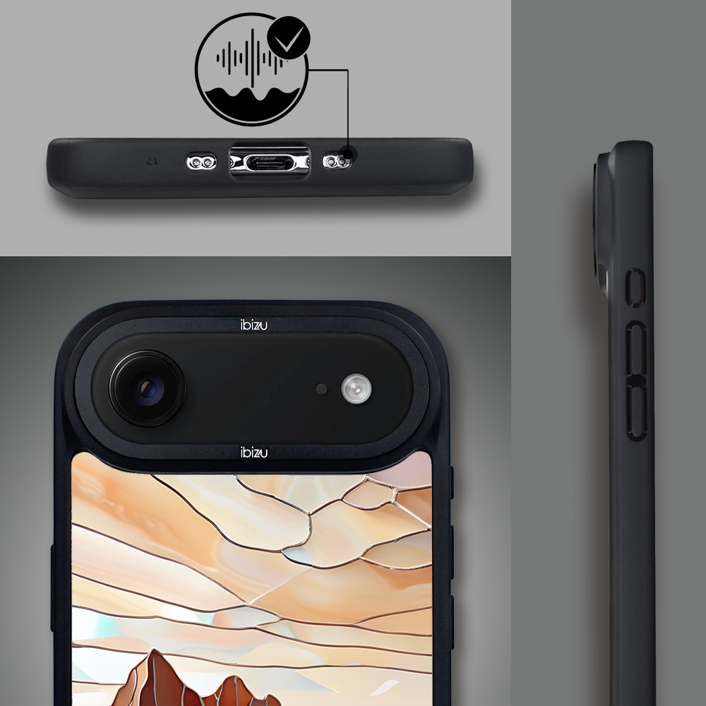 Etui do iPhone Air IBIZU DropGuard Matt z MagSafe, Barwy Szkła, Pustynny spokój7