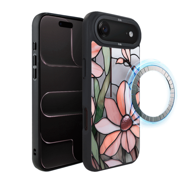 Etui do iPhone Air IBIZU DropGuard Matt z MagSafe, Barwy Szkła, Różowa magnolia3