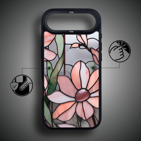 Etui do iPhone Air IBIZU DropGuard Matt z MagSafe, Barwy Szkła, Różowa magnolia4