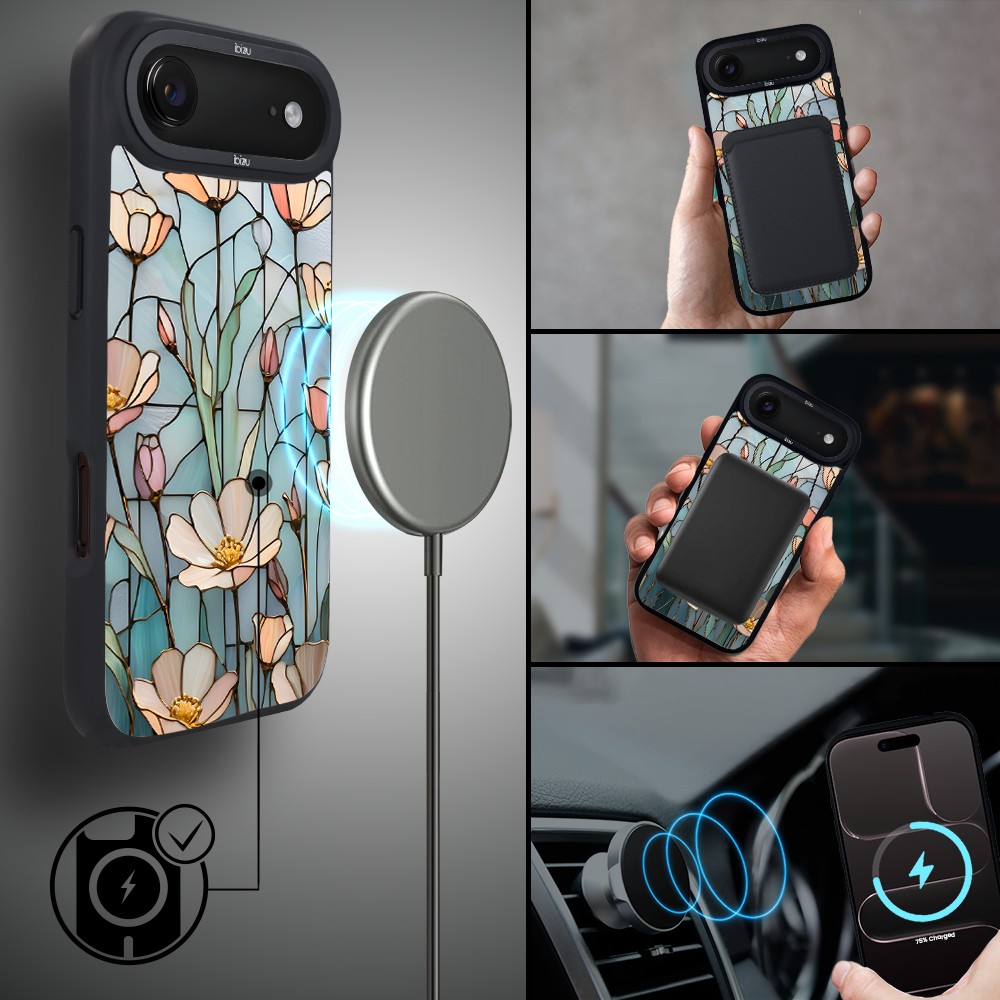 Etui do iPhone Air IBIZU DropGuard Matt z MagSafe, Barwy Szkła, Szept kwiatów polnych4