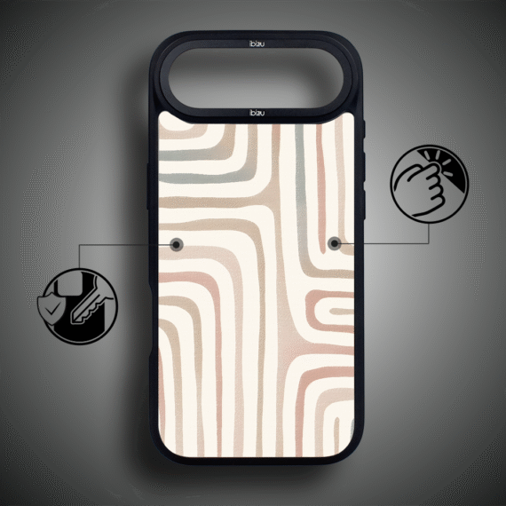 Etui do iPhone Air IBIZU DropGuard Matt z MagSafe, Boho, Piaskowy labirynt5