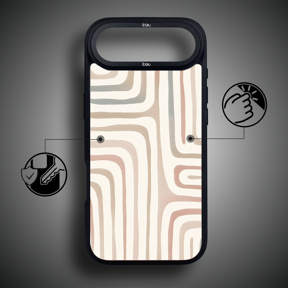 Etui do iPhone Air IBIZU DropGuard Matt z MagSafe, Boho, Piaskowy labirynt5