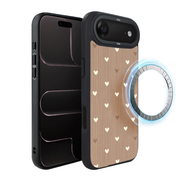 Etui do iPhone Air IBIZU DropGuard Matt z MagSafe, Boho, Pudrowe serca