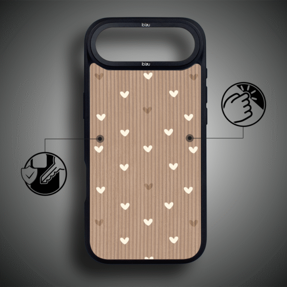 Etui do iPhone Air IBIZU DropGuard Matt z MagSafe, Boho, Pudrowe serca4