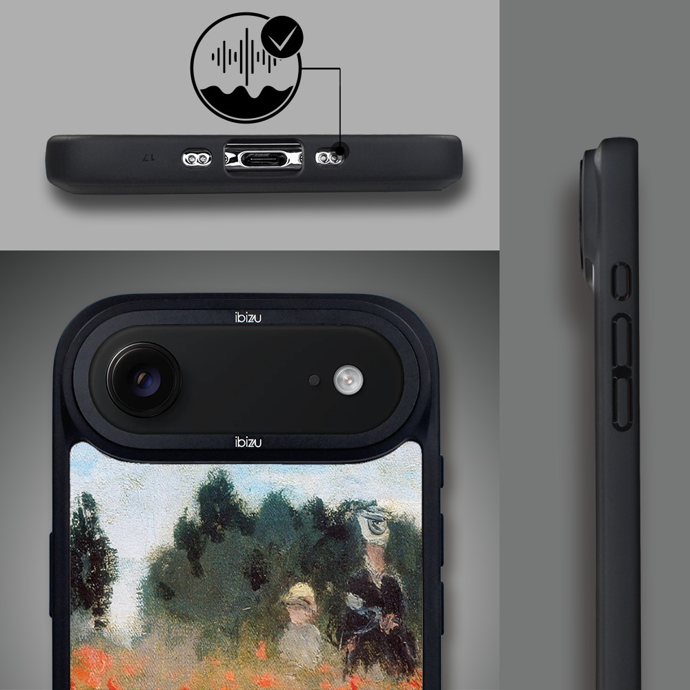 Etui do iPhone Air IBIZU DropGuard Matt z MagSafe, Claude Monet, pole maków1