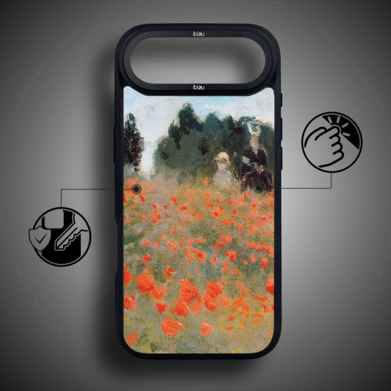 Etui do iPhone Air IBIZU DropGuard Matt z MagSafe, Claude Monet, pole maków5