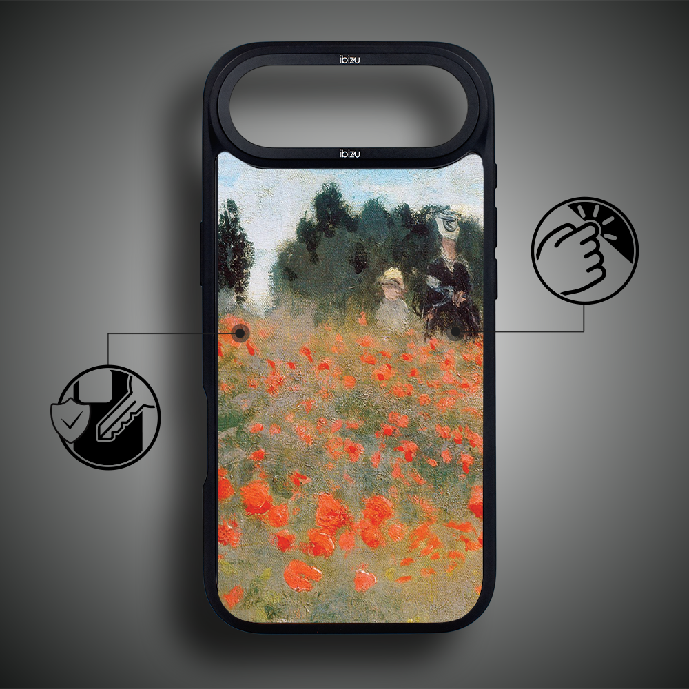 Etui do iPhone Air IBIZU DropGuard Matt z MagSafe, Claude Monet, pole maków5