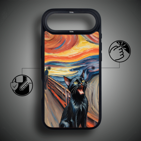 Etui do iPhone Air IBIZU DropGuard Matt z MagSafe, Edvard Munch, krzyk kota5