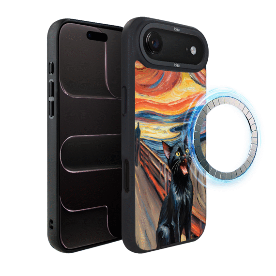 Etui do iPhone Air IBIZU DropGuard Matt z MagSafe, Edvard Munch, krzyk kota6
