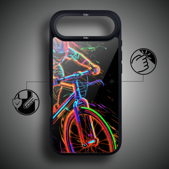 Etui do iPhone Air IBIZU DropGuard Matt z MagSafe, #ElectroMove, Rowerowa wibracja5