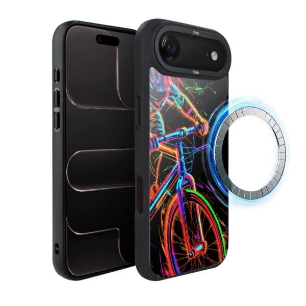 Etui do iPhone Air IBIZU DropGuard Matt z MagSafe, #ElectroMove, Rowerowa wibracja