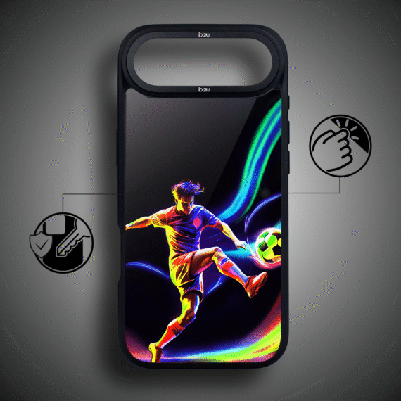 Etui do iPhone Air IBIZU DropGuard Matt z MagSafe, #ElectroMove, W rytmie piłki nożnej2