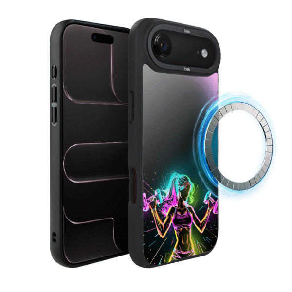 Etui do iPhone Air IBIZU DropGuard Matt z MagSafe, #ElectroMove, Wibracja fitness
