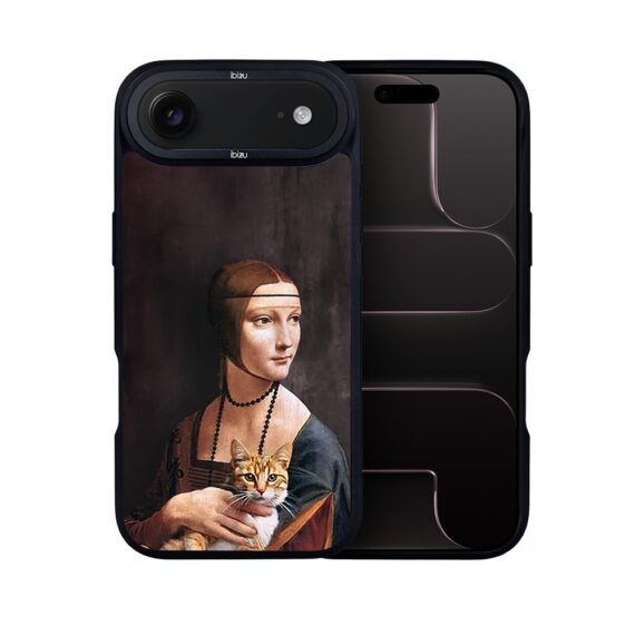 Etui do iPhone Air IBIZU DropGuard Matt z MagSafe, Leonardo Da Vinci, dama z kotem7