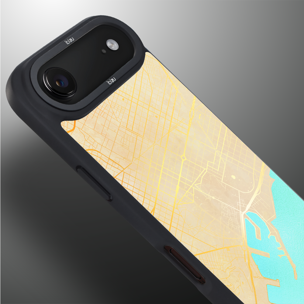 Etui do iPhone Air IBIZU DropGuard Matt z MagSafe, Mapy Świata, Barcelona (4)